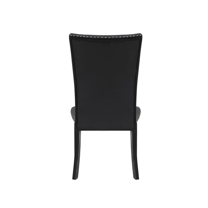 Black Jhoanna 5-piece dining table set by Global Furniture USA, includes table and chairs, modern dining room furniture.