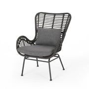 Modern Aesthetic Outdoor Rattan Accent Chair With Metal Legs - R&R Furniture Gallery (Fountain Valley, CA)
