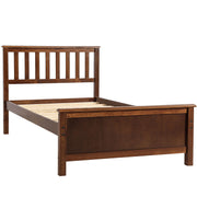 DreamHaus platform bed with headboard, footboard, and wood slat support in a modern bedroom setting