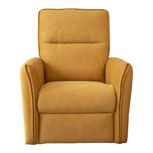 Suede Recliner Chair - Dark Yellow - R&R Furniture Gallery (Fountain Valley, CA)
