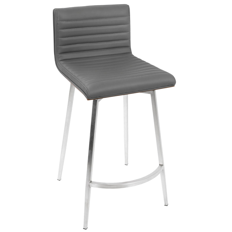 Lumi Source Marcel Mason 5-piece swivel contemporary counter height dining set with round table and modern chairs