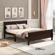 Platform Bed Frame Mattress Foundation Sleigh Bed With Headboard / Footboard / Wood Slat Suppor - R&R Furniture Gallery (Fountain Valley, CA)