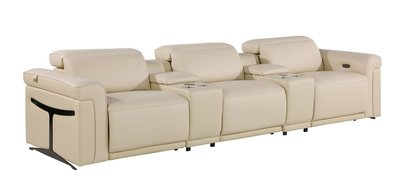1126 - 8-Piece Modular Power Reclining Sofa & Loveseat Set In With 5 Power Recliners & Power Headrests