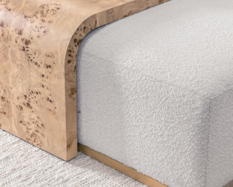Kenan - Rectangle Ottoman Coffee Table - Creamy Ivory - R&R Furniture Gallery (Fountain Valley, CA)