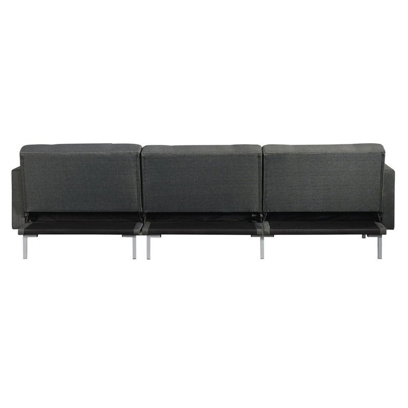 Duzzy - Sectional Sofa - Dark Gray Fabric - R&R Furniture Gallery (Fountain Valley, CA)