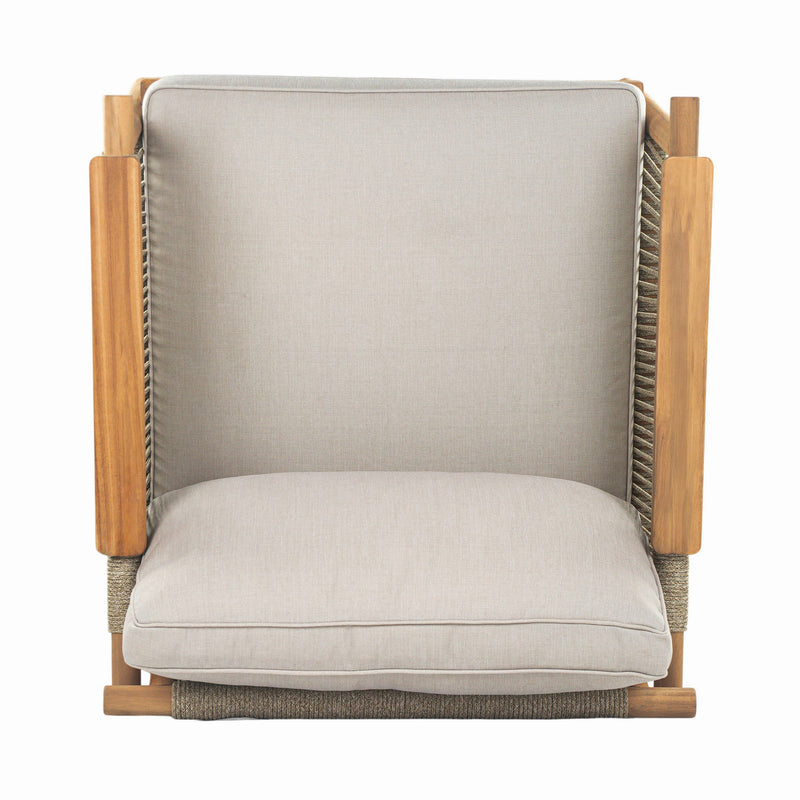 Noble House Sumbawa outdoor club arm chair with plush cushions and sturdy frame, ideal for patio or garden seating.