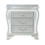 Aurelia - Nightstand With LED - Silver