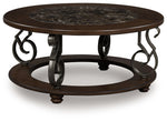 Frallyn - Round Cocktail Table - Dark Brown - R&R Furniture Gallery (Fountain Valley, CA)