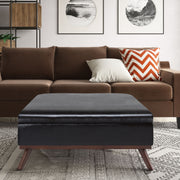 Owen - Multifunctional Square Coffee Table Storage Ottoman - R&R Furniture Gallery (Fountain Valley, CA)