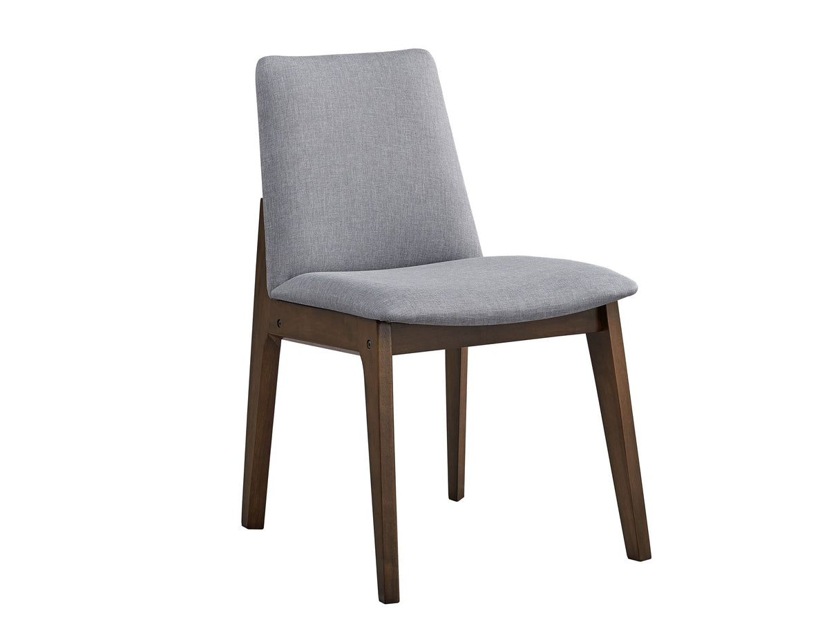 Kaela - 7 Pieces Dining Room Set - Light Gray / Walnut