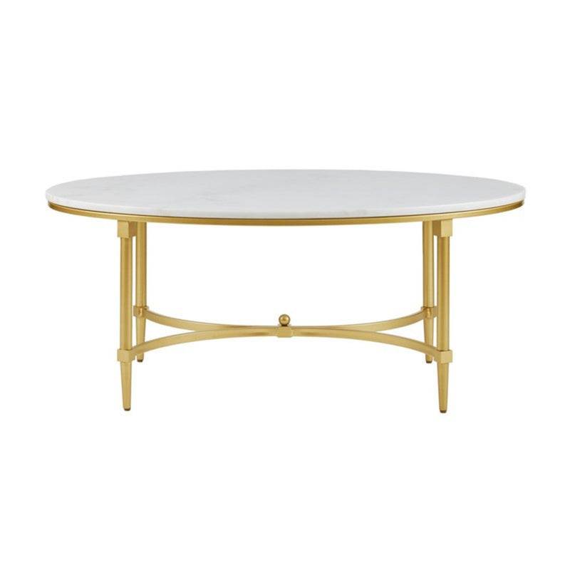 Bordeaux - Coffee Table - White / Gold - R&R Furniture Gallery (Fountain Valley, CA)