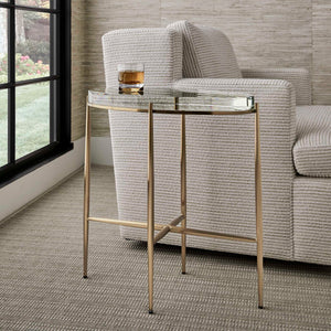 Crystal Clear - Accent Table - Brass