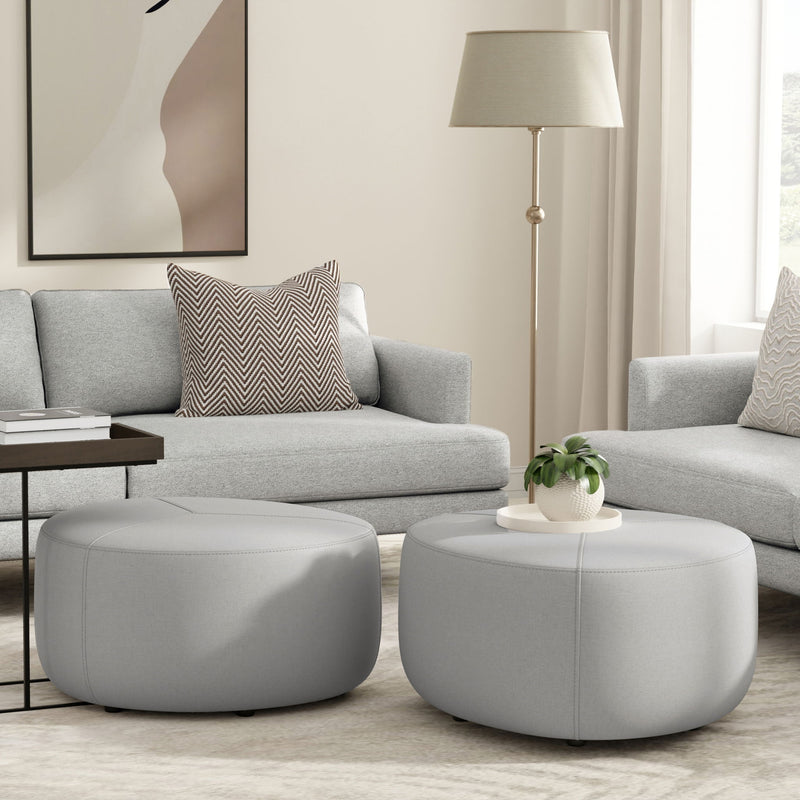 Moore - Upholstered Large Ottoman - R&R Furniture Gallery (Fountain Valley, CA)