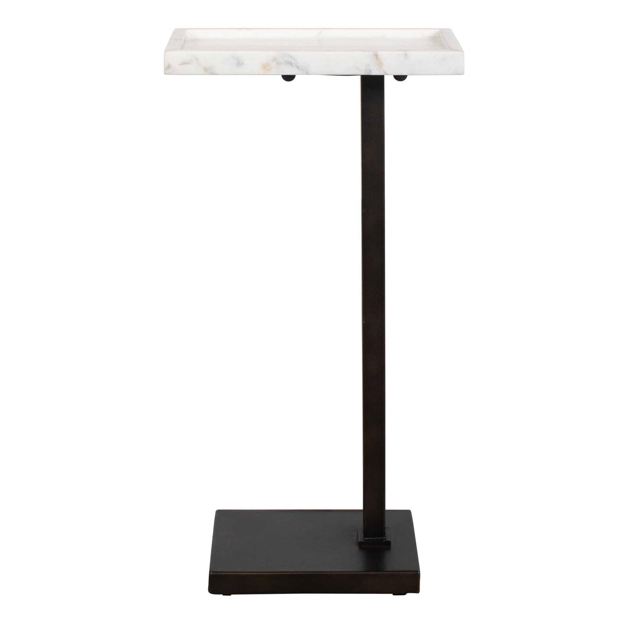 Accent Table - Bronze / White