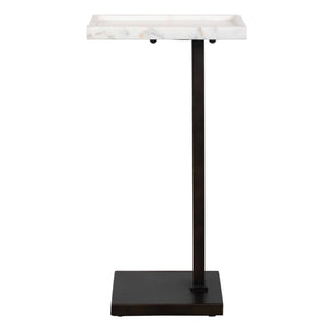 Accent Table - Bronze / White