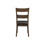 Nabirye - Side Chair (Set of 2) - Esspresso Synthetic Leather & Dark Oak - R&R Furniture Gallery (Fountain Valley, CA)