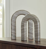 Keithton - Sculpture Set (Set of 2) - Taupe - R&R Furniture Gallery (Fountain Valley, CA)