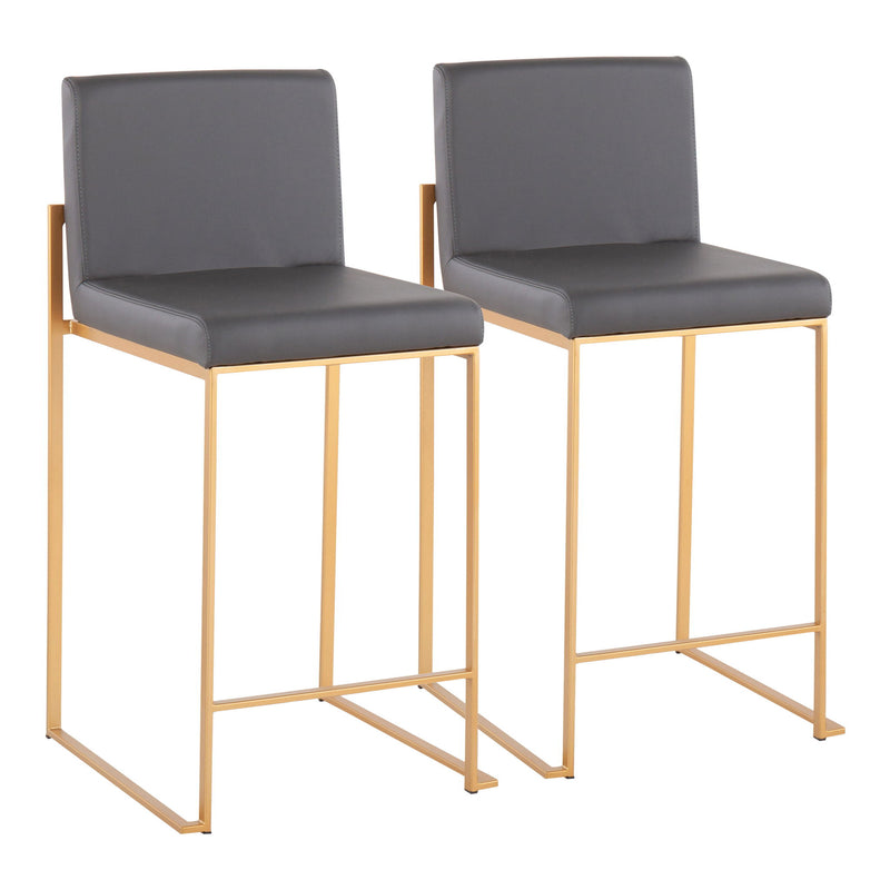 Lumi Source Fuji contemporary high back counter stool with stylish design and sleek finish, perfect for modern kitchen or bar area.
