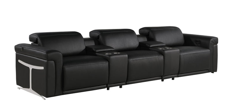 1126 - 5-Piece Modular Power Reclining Sofa In With 3 Power Recliners & Power Headrests