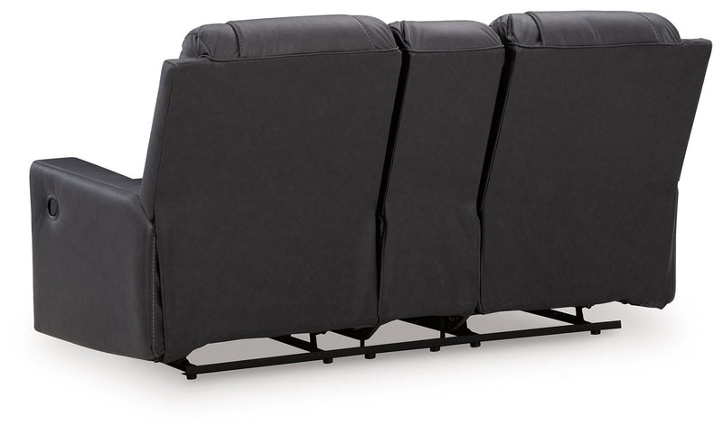 Mackmenville - Double Reclining Loveseat With Console - R&R Furniture Gallery (Fountain Valley, CA)