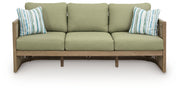 Serena Shores - Sofa With Cushion - Beige / Green - R&R Furniture Gallery (Fountain Valley, CA)