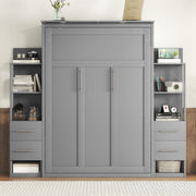 Murphy Wall Bed With LED Lights, Shelves And Drawers - R&R Furniture Gallery (Fountain Valley, CA)