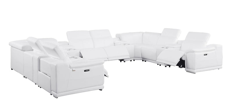 9762 - 12-Piece U-Shaped Sectional Sofa With 4 Power Recliners