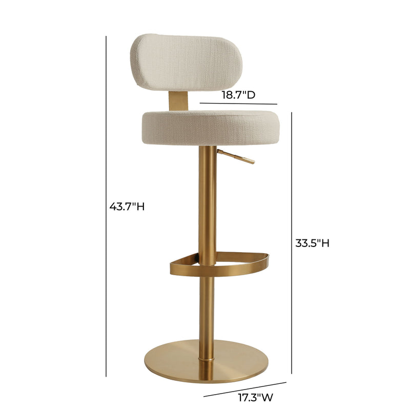 Primrose - Adjustable Stool - Cream - R&R Furniture Gallery (Fountain Valley, CA)