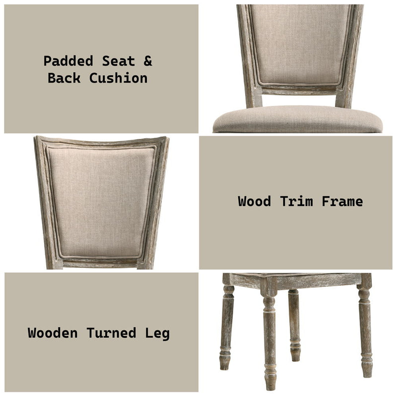 Gabrian - Fabric Side Chair (Set of 2) - Two-Tone Beige & Reclaimed Gray - R&R Furniture Gallery (Fountain Valley, CA)