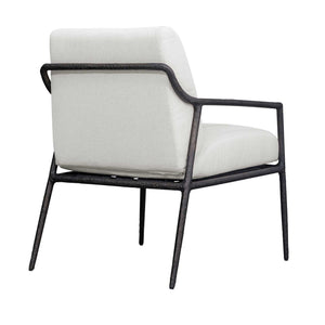 Thayer - Outdoor Upholstered Lounge Chair - Bronze / White