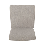 Contemporary Noble House dining chair with upholstered seat and tapered wooden legs, part of a chair set.