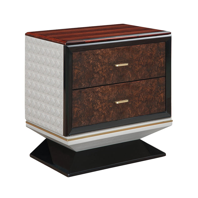 Jamonica - Nightstand With 2 Drawers - Dark Brown - R&R Furniture Gallery (Fountain Valley, CA)