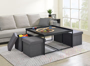 Vinny - Wood Grain Coffee Table Set With Raised Edges - R&R Furniture Gallery (Fountain Valley, CA)