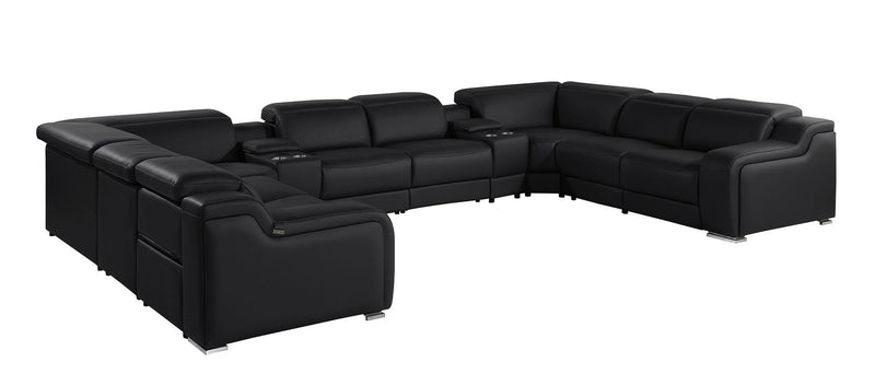 1116 - 10-Piece U-Shaped Sectional Sofa In With 4 Power Recliners & Power Headrests