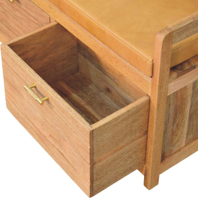 Oxford - 2 Drawer Storage Bench - Beige - R&R Furniture Gallery (Fountain Valley, CA)