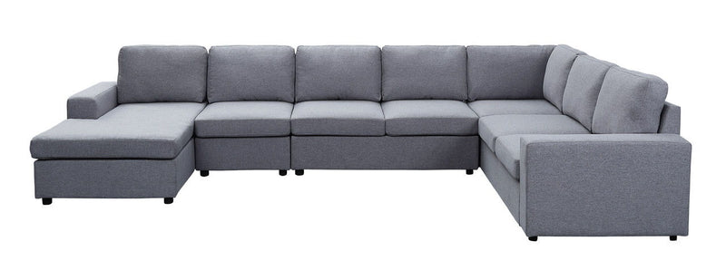 Tifton - 7 Seat Reversible Modular Sectional Sofa Chaise - R&R Furniture Gallery (Fountain Valley, CA)