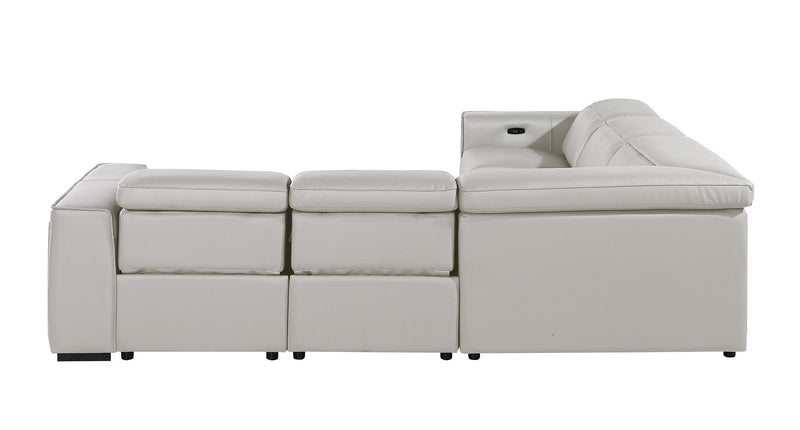 1224 - 5-Piece L-Shaped Sectional Sofa In With 3 Power Recliners & Power Headrests