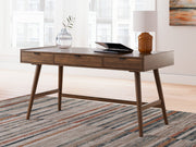 Lyncott - 3 Pc. - Home Office Desk, Chair, Bookcase - Brown - R&R Furniture Gallery (Fountain Valley, CA)