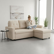 Convertible L Shaped Sectional Sleeper Sofa Bed, Saving Pull Out Couch - R&R Furniture Gallery (Fountain Valley, CA)