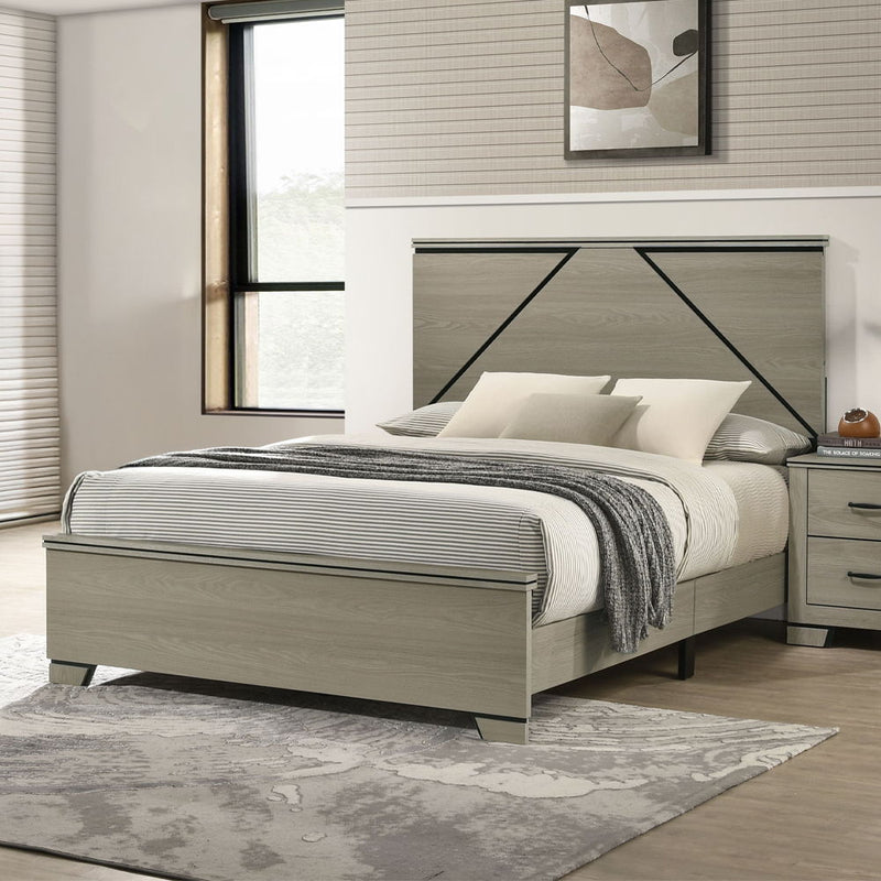 Joanna - Queen Bed With LED - Weathered Gray - R&R Furniture Gallery (Fountain Valley, CA)