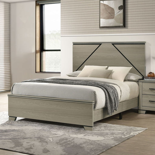 Joanna - Queen Bed With LED - Weathered Gray - R&R Furniture Gallery (Fountain Valley, CA)