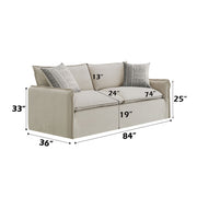 Upendo - Sofa With 2 Pillows - Beige Linen - R&R Furniture Gallery (Fountain Valley, CA)