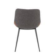 Set of two Lumi Source Outlaw Industrial Two Tone Chairs with metal frames and wooden seats, featuring a modern industrial design.