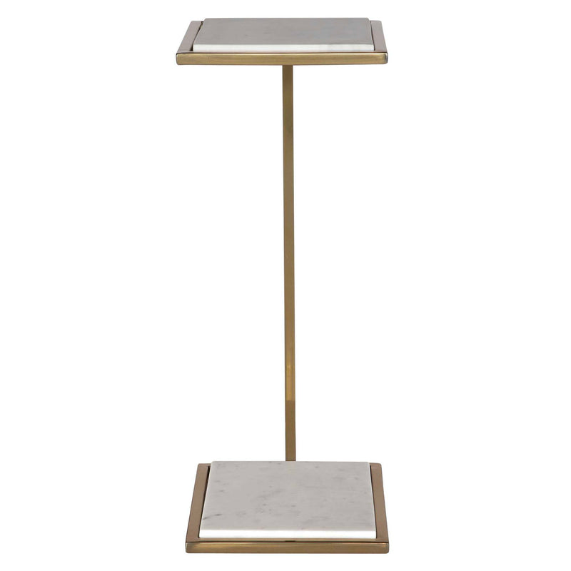 Elevate - Marble Drink Table - White