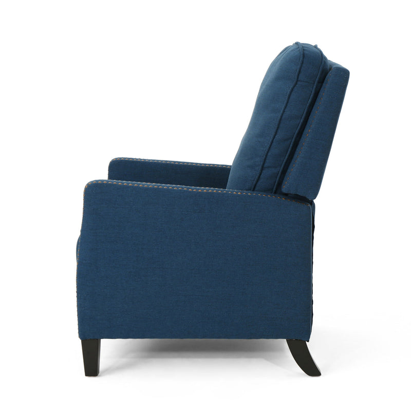 Contemporary Wide Manual Standard Recliner - R&R Furniture Gallery (Fountain Valley, CA)