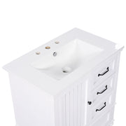 30" Bathroom Vanity With Sink, 3 Drawers, Adjustable Feet - R&R Furniture Gallery (Fountain Valley, CA)