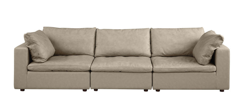 1100 - 3-Piece Sofa Set With Ottoman (Top-Grain Italian Leather)