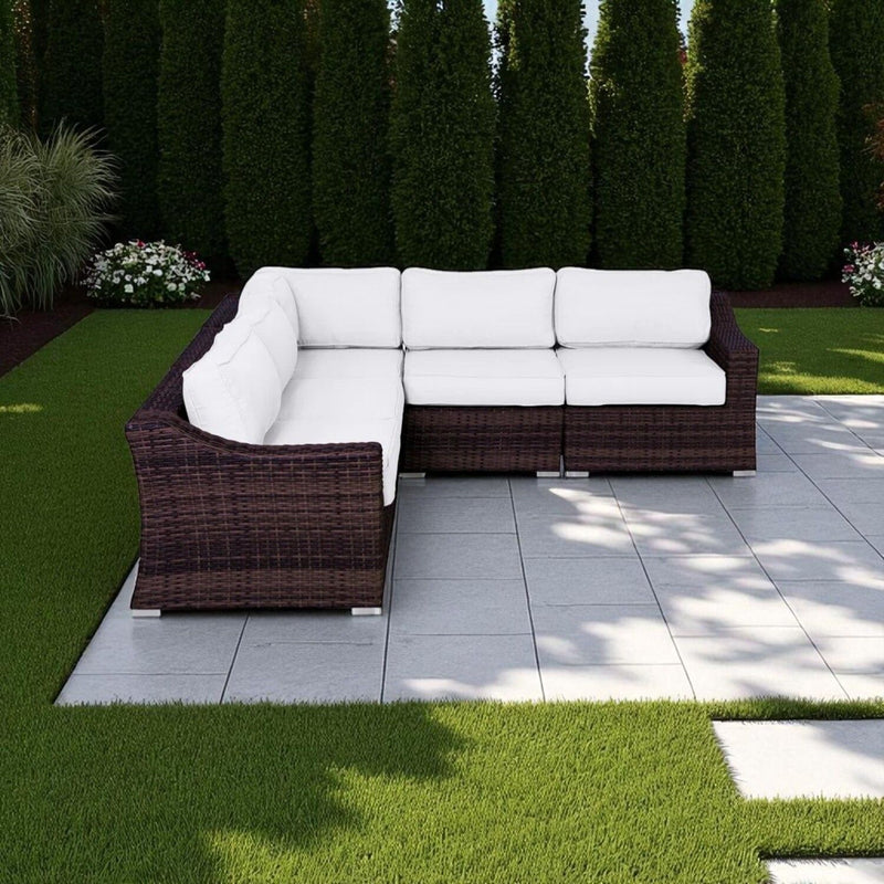 Outdoor Wicker Sofa Seating Group With Cushions - R&R Furniture Gallery (Fountain Valley, CA)