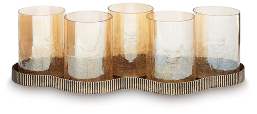 Evereton - Candle Holder - Antique Gold Finish - R&R Furniture Gallery (Fountain Valley, CA)