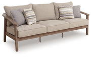 Harmony Headlands - Sofa With Cushion - Natural / Gray - R&R Furniture Gallery (Fountain Valley, CA)